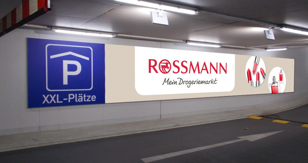 Rossmann Parkhauswerbung